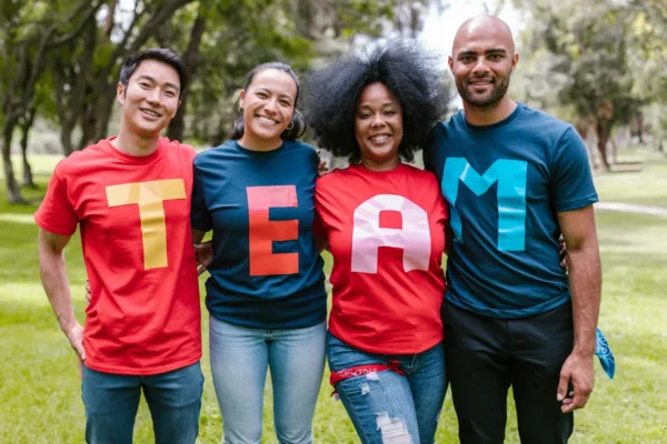 A photo showing African Diaspora talent team building